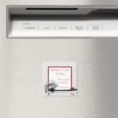 Aimant de déclaration 2"x2" Coccinelle sur Pissenl (In Situ (Lave-vaisselle))