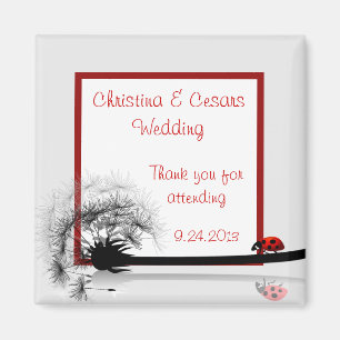 Aimant de déclaration 2"x2" Coccinelle sur Pissenl