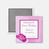 Aimant de déclaration 2"x2" Fleur de pivoine viole (Recto/Verso)