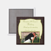 Aimant de déclaration 2"x2" Light/Olive Green Chan (Recto/Verso)