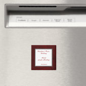 Aimant de déclaration 2"x2" Marron foncé avec tour (In Situ (Lave-vaisselle))