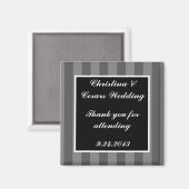 Aimant de déclaration 2"x2" Noir Gris avec fioritu (Recto/Verso)
