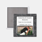 Aimant de déclaration 2"x2" Noir Gris Formel Gothi (Recto/Verso)
