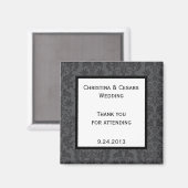 Aimant de déclaration 2"x2" Noir Gris Gothique For (Recto/Verso)