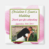 Aimant de déclaration 2"x2" Orchidée rose à longue (Devant)