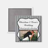 Aimant de déclaration 2"x2" rayures gris olive fon (Recto/Verso)