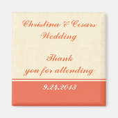 Aimant de déclaration 2"x2" Rose clair/Pêche Forme (Devant)