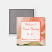 Aimant de déclaration 2"x2" Rose rose couleur rose (Recto/Verso)