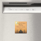 Aimant de déclaration 5cmx5cm Taj Mahal Coucher de (In Situ (Lave-vaisselle))