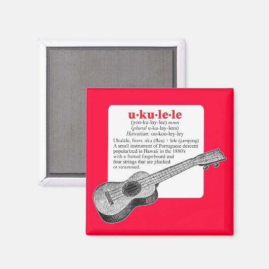 Aimant de définition Ukulele (Recto/Verso)