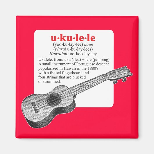 Aimant de définition Ukulele (Devant)