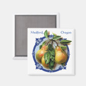 Aimant De délicieuses poires. souvenir de Rogue Valley Me (Recto/Verso)