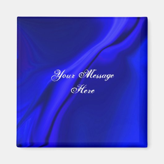 Aimant de design bleu lisse (Devant)