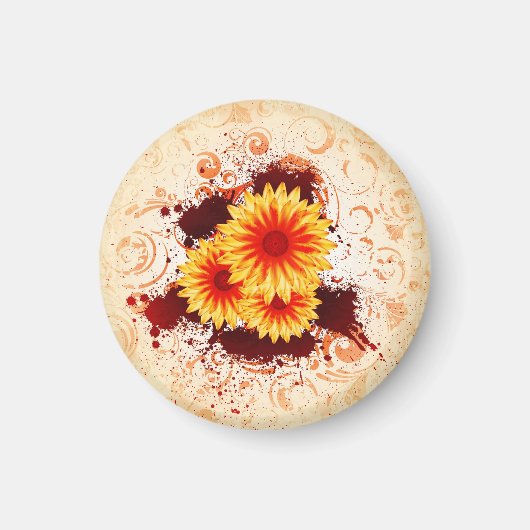 aimant de design floral (Devant)