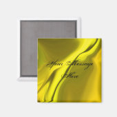 Aimant de design jaune lisse (Recto/Verso)