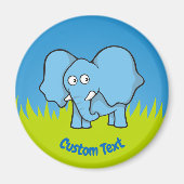 Aimant de dessin animé bleu (Devant)