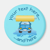 Aimant de dessin animé Carwash (Devant)