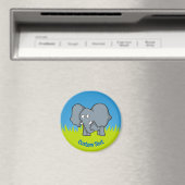 Aimant de dessin animé éléphant gris (In Situ (Lave-vaisselle))