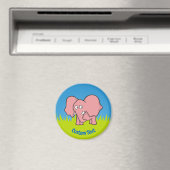 Aimant de dessin animé éléphant rose (In Situ (Lave-vaisselle))