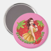 Aimant de dessin sur les champs de fraises (Recto/Verso)