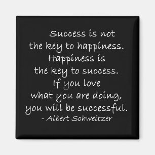 Aimant de devis de bonheur et de réussite