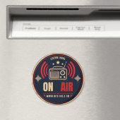 Aimant de diffusion rétro "ON AIR" Radio (In Situ (Lave-vaisselle))