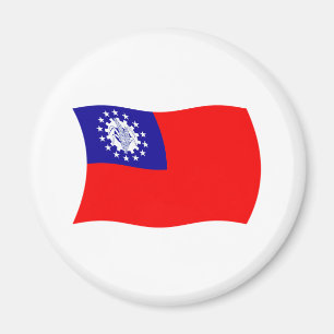 Aimant de drapeau de la Birmanie