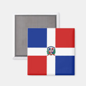 Aimant de drapeau de la République dominicaine (Recto/Verso)