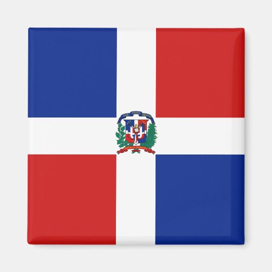 Aimant de drapeau de la République dominicaine (Devant)