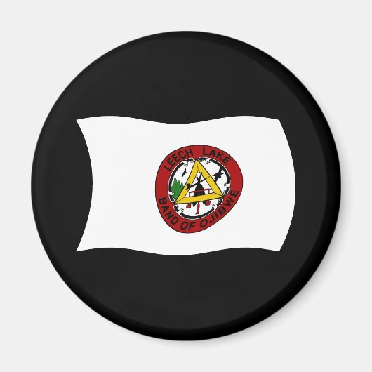 Aimant de drapeau de la réserve de Leech Lake (Devant)