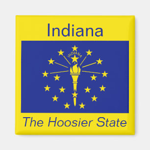 Aimant de drapeau de l'Indiana
