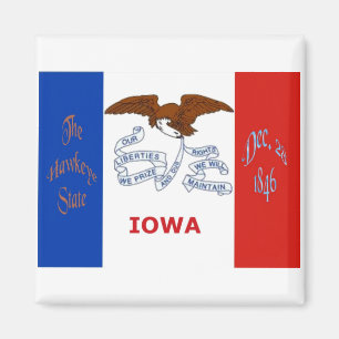 Aimant de drapeau de l'Iowa