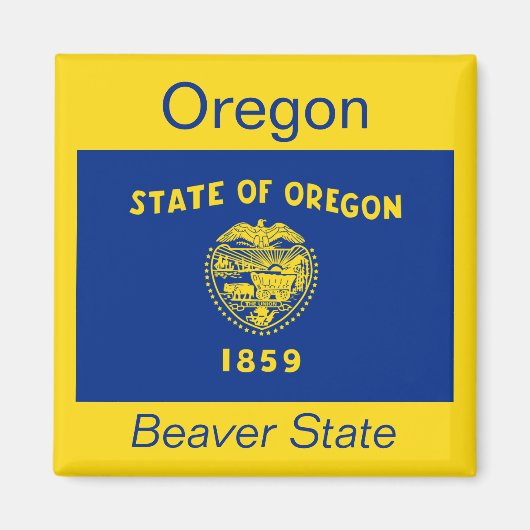 Aimant de drapeau de l'Oregon (Devant)