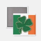 Aimant de drapeau de shamrock (Recto/Verso)