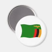 Aimant de drapeau de Zambie (Recto/Verso)