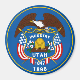 Aimant de drapeau d'état de l'Utah