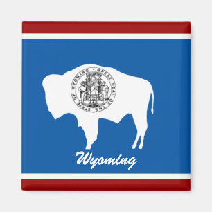 Aimant de drapeau d'état du Wyoming