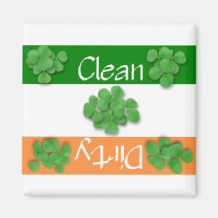 Aimant de drapeau du jour de St Patrick propre ou