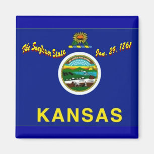 Aimant de drapeau du Kansas
