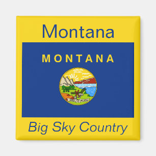 Aimant de drapeau du Montana