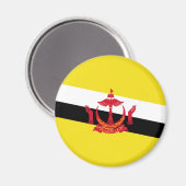 Aimant de drapeau patriotique de Brunei (Recto/Verso)