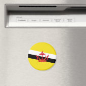 Aimant de drapeau patriotique de Brunei (In Situ (Lave-vaisselle))