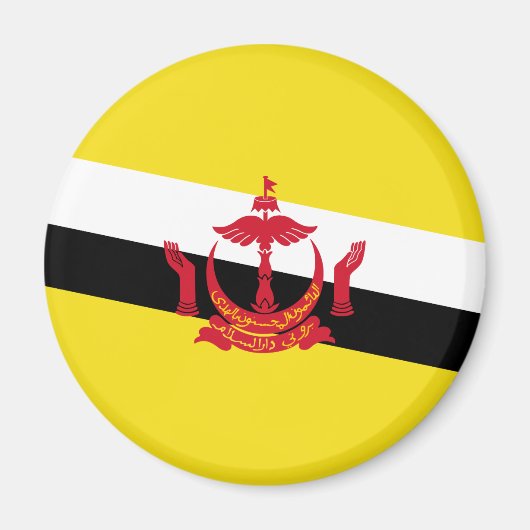 Aimant de drapeau patriotique de Brunei (Devant)