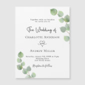 Aimant de faire-part de mariage botanique d'Eucaly (Devant)