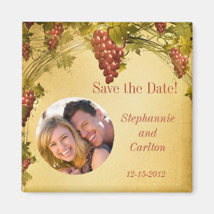 Aimant de faire-part de mariage de vignoble