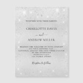 Aimant de faire-part de mariage moderne brillant e (Devant)