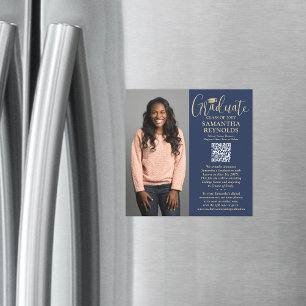 Aimant de Faire-part de photo de la Marine