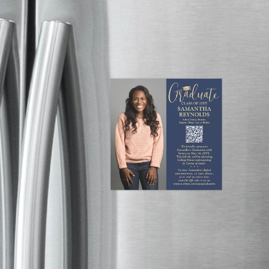 Aimant de Faire-part de photo de la Marine