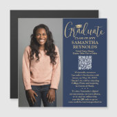 Aimant de Faire-part de photo de la Marine (Devant / Derrière)