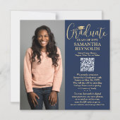 Aimant de Faire-part de photo de la Marine (Recto)